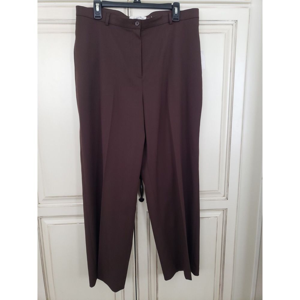 Judith Hart Dress Pants‎ Brown Sz 16 Short Chocolate Trousers